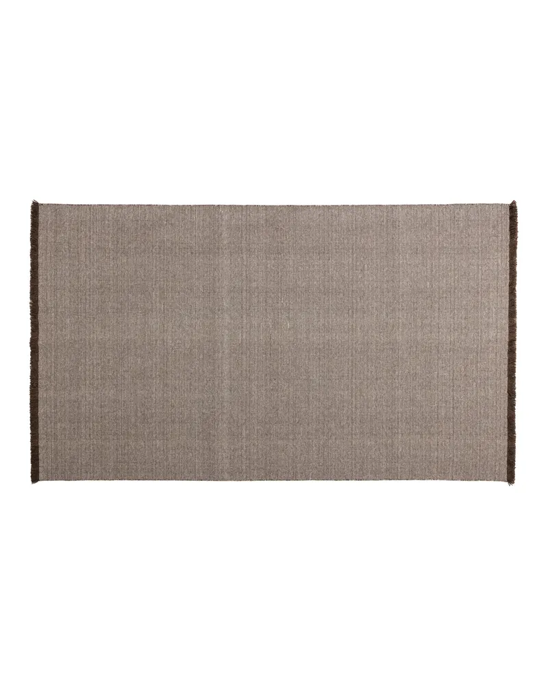 Weavly Teppich aus Wolle und Baumwolle, Hellbraun