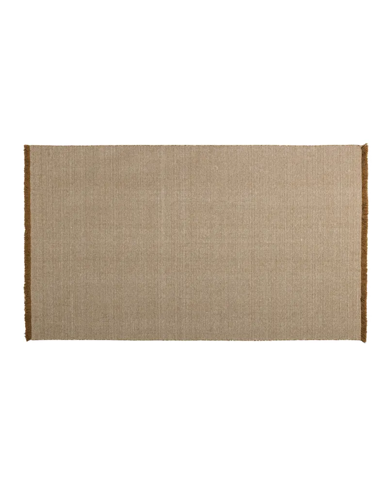 Weavly Teppich aus Wolle und Baumwolle, Hellbraun