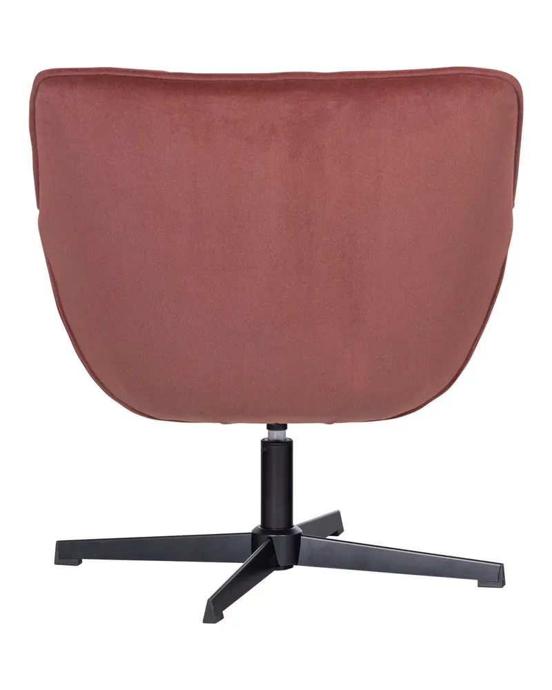 Wibo Drehsessel mit Samtbezug, Braun/rot, Ansicht 4