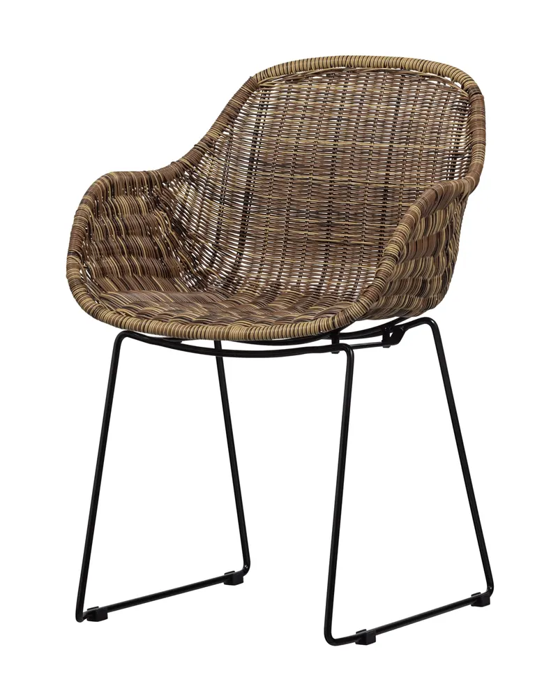 Willow Gartenstuhl mit Armlehnen, Natur