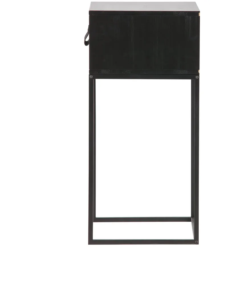 Zola Nachttisch mit Schublade, Schwarz, Ansicht 3
