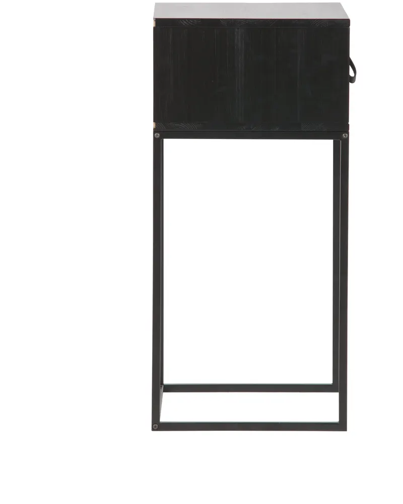 Zola Nachttisch mit Schublade, Schwarz, Ansicht 4