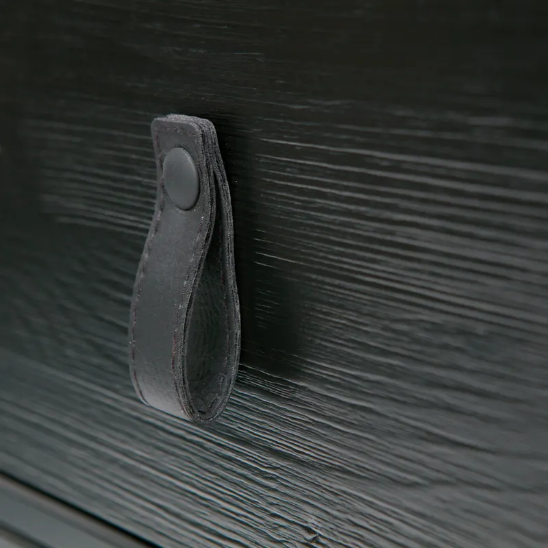 Zola Nachttisch mit Schublade, Schwarz, Detail