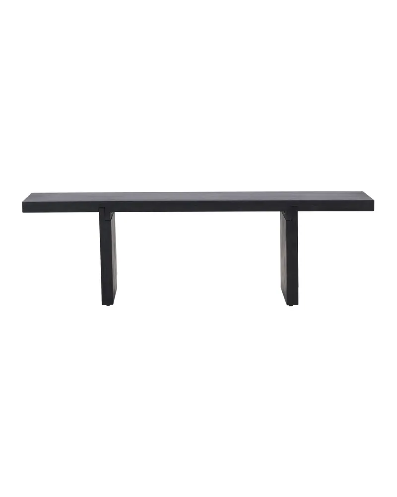 Yakunik schmaler Couchtisch in Schwarz, 120 × 38 cm, Schwarz