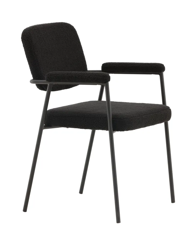 Yesterday Esszimmerstuhl mit Armlehnen und Bouclé-Sitz, Ansicht 3