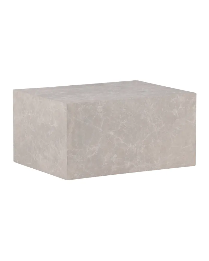 York eckiger Couchtisch in Blockform in 80 × 60 cm, Beige, Ansicht 2