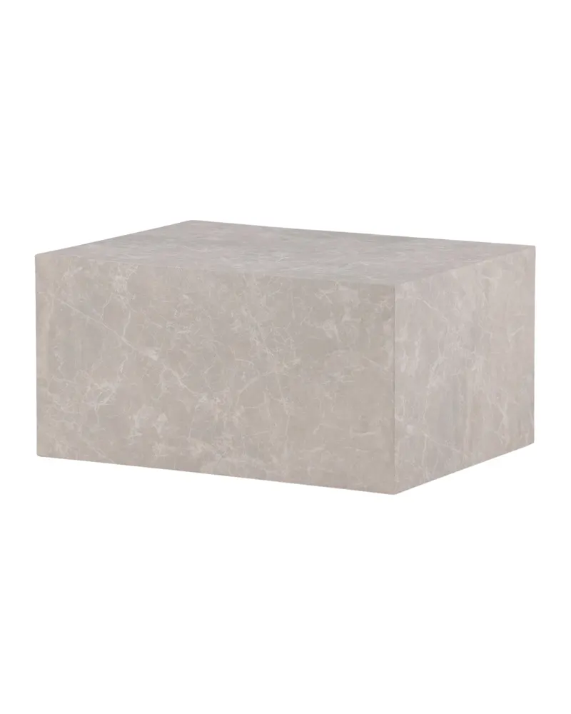 York eckiger Couchtisch in Blockform in 80 × 60 cm, Beige, Ansicht 6