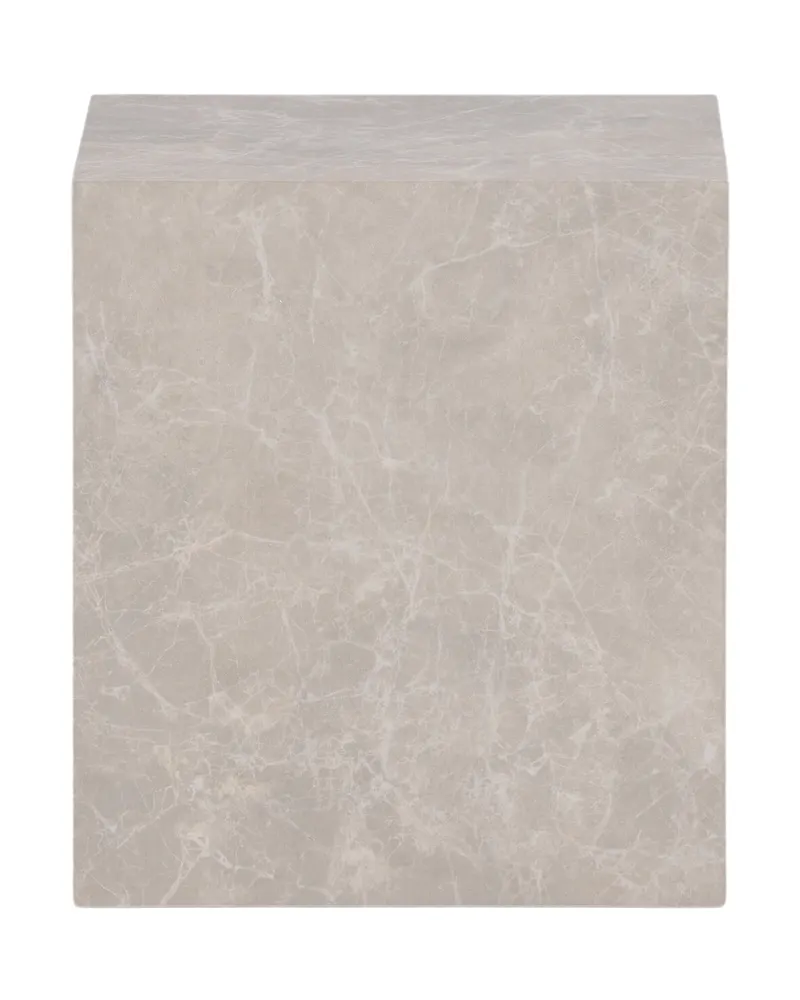 York eckiger Couchtisch in Blockform in 40 × 40 cm, Beige, Ansicht 7