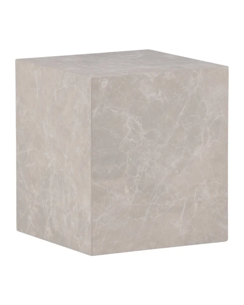 York eckiger Couchtisch in Blockform in 40 × 40 cm, Beige, Ansicht 9