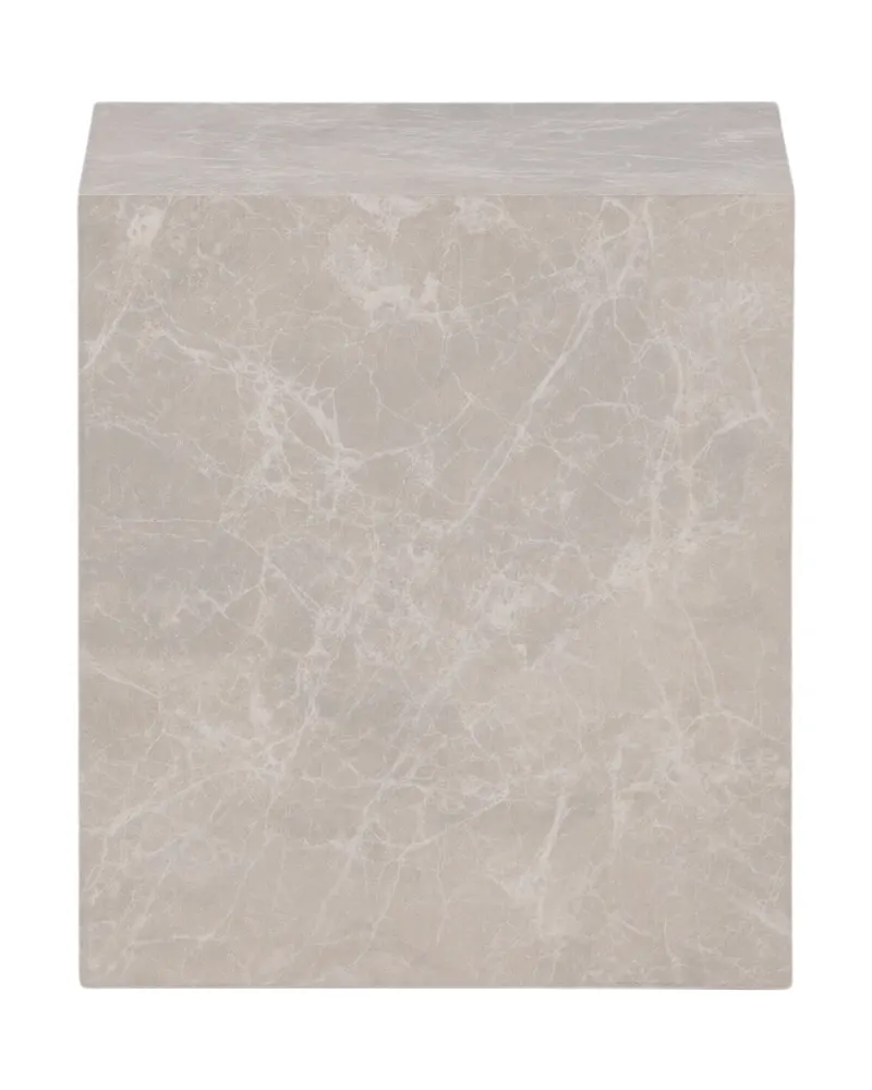 York eckiger Couchtisch in Blockform in 40 × 40 cm, Beige, Ansicht 10