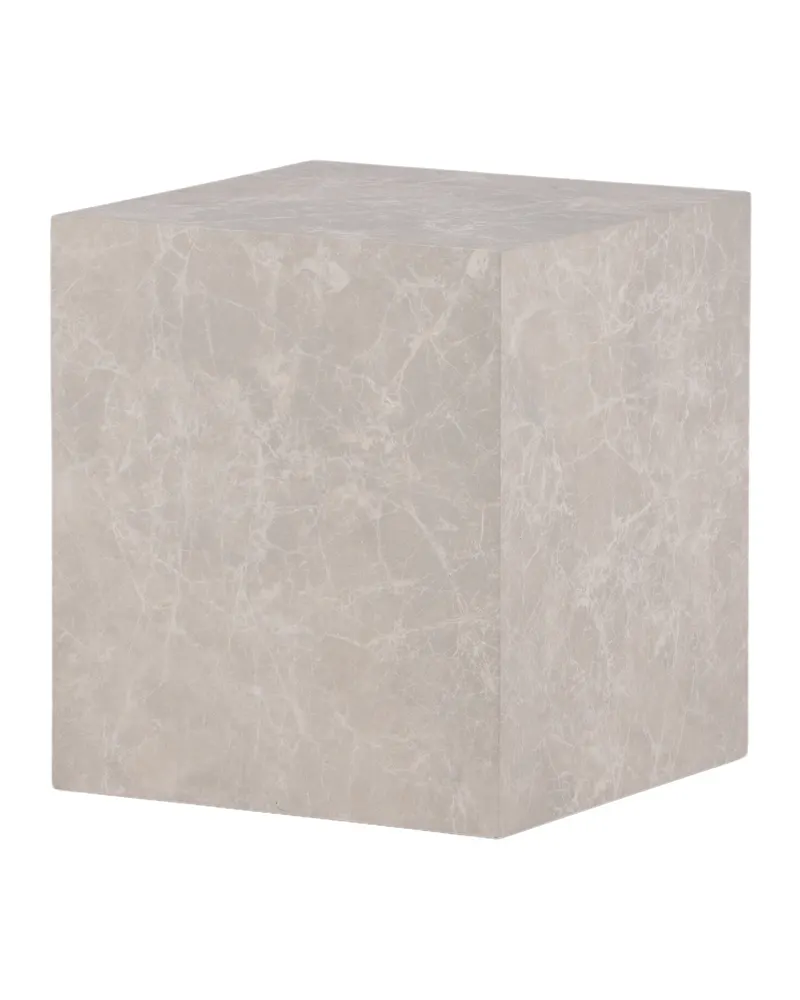 York eckiger Couchtisch in Blockform in 40 × 40 cm, Beige, Ansicht 2