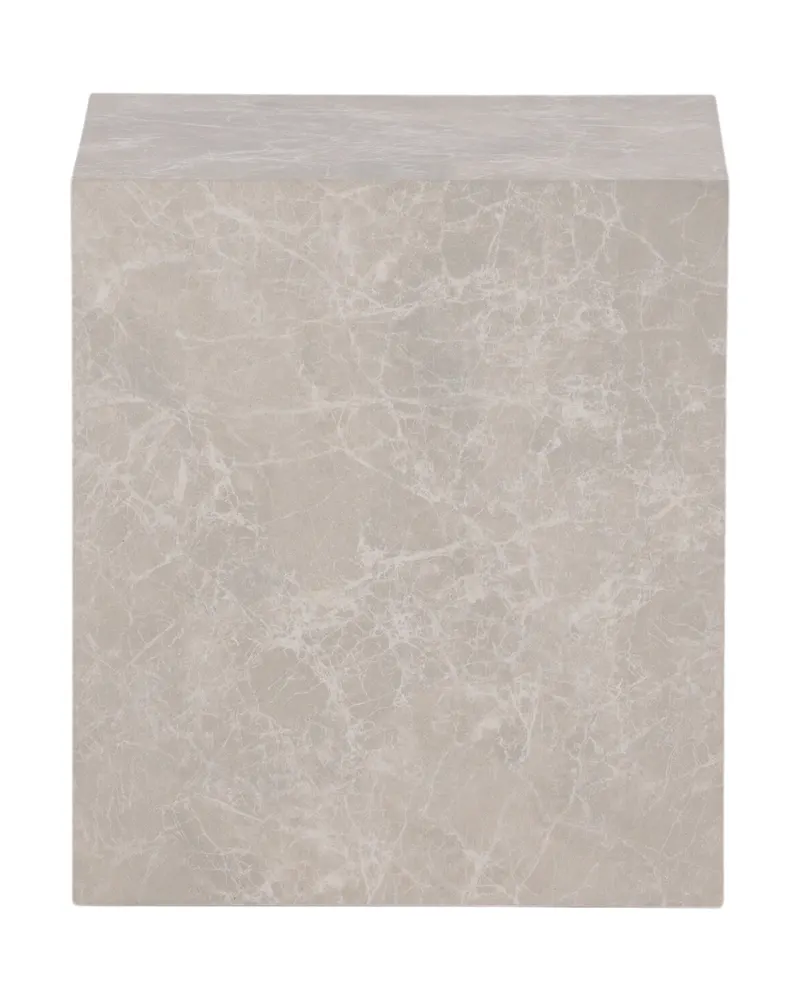 York eckiger Couchtisch in Blockform in 40 × 40 cm, Beige, Ansicht 3