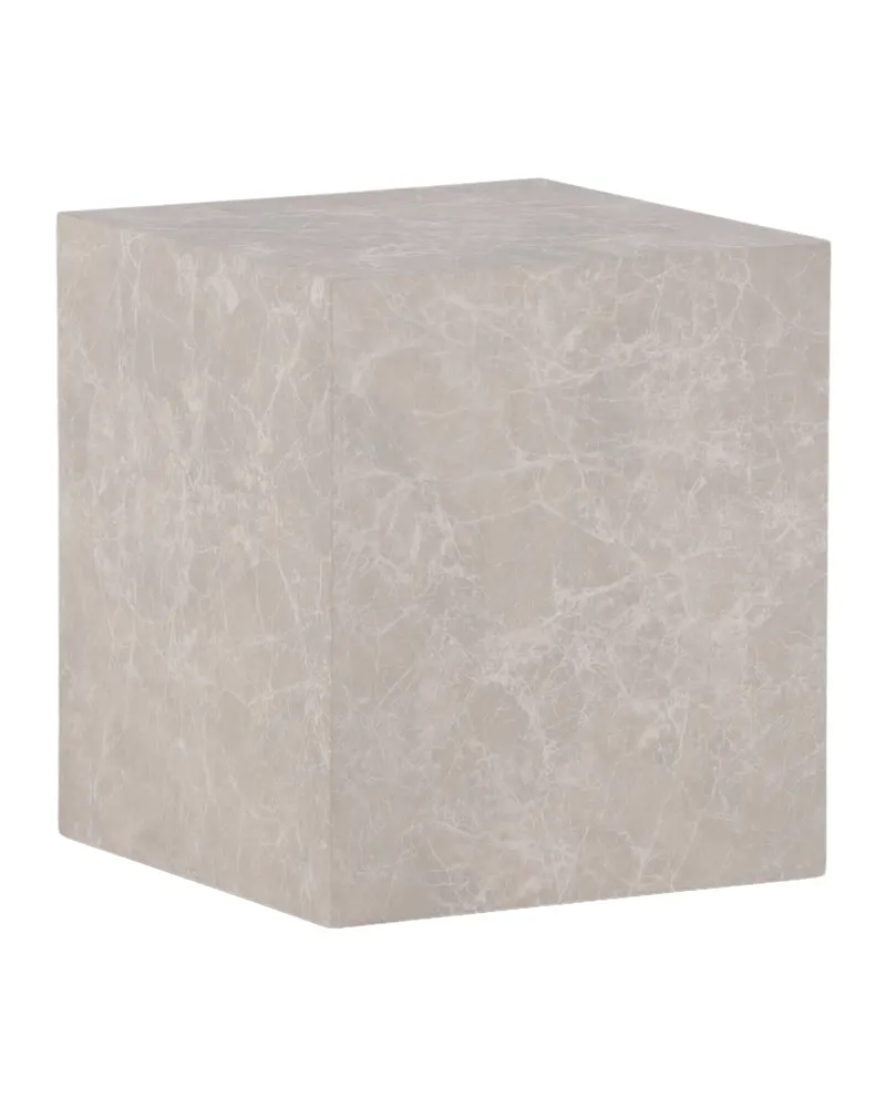 York eckiger Couchtisch in Blockform in 40 × 40 cm, Beige, Ansicht 4