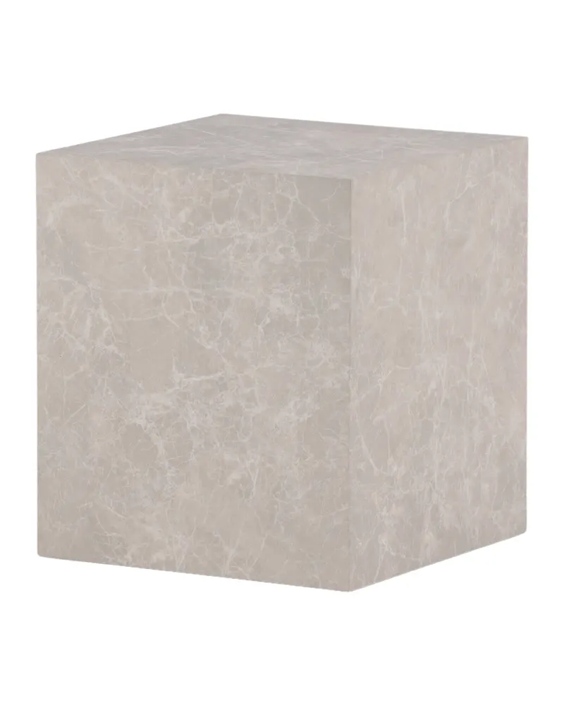 York eckiger Couchtisch in Blockform in 40 × 40 cm, Beige, Ansicht 5