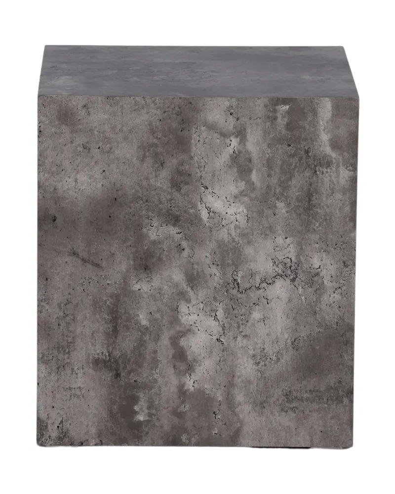 York eckiger Couchtisch in Blockform in 40 × 40 cm, Dunkelgrau, Ansicht 1