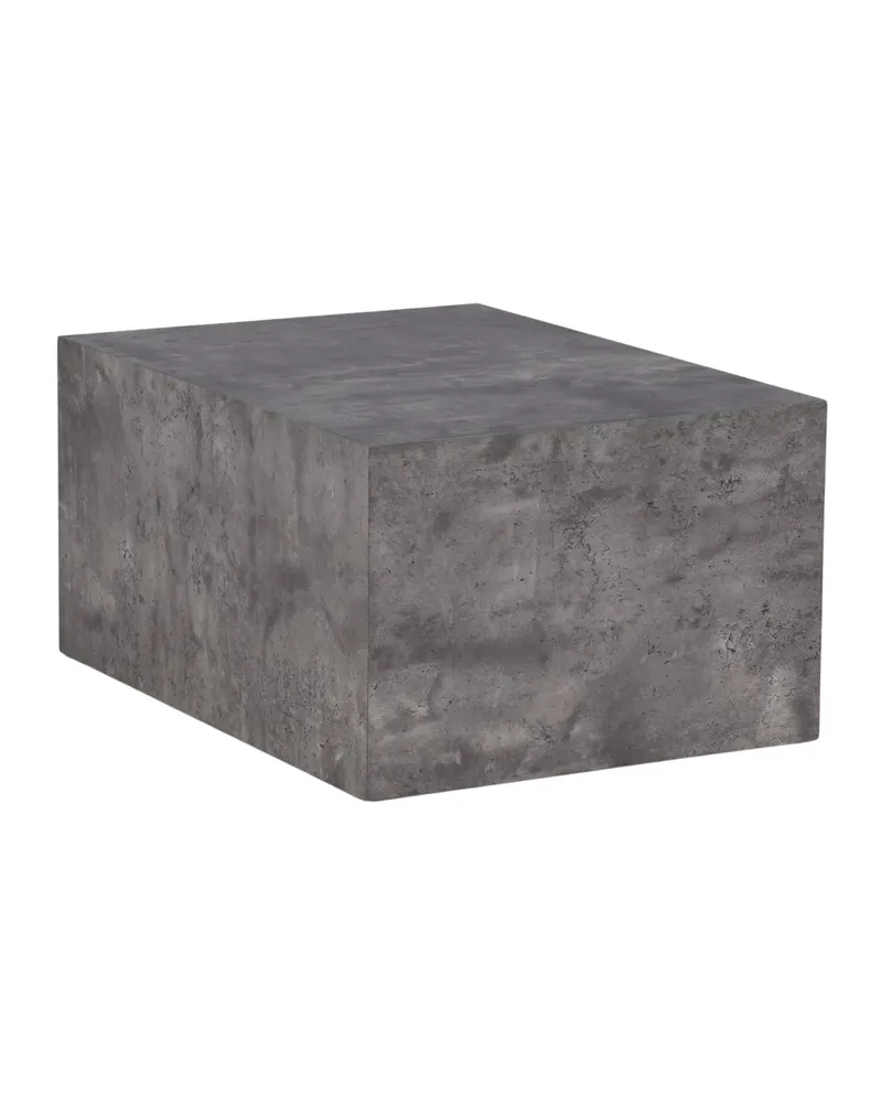 York eckiger Couchtisch in Blockform in 80 × 60 cm, Dunkelgrau, Ansicht 6