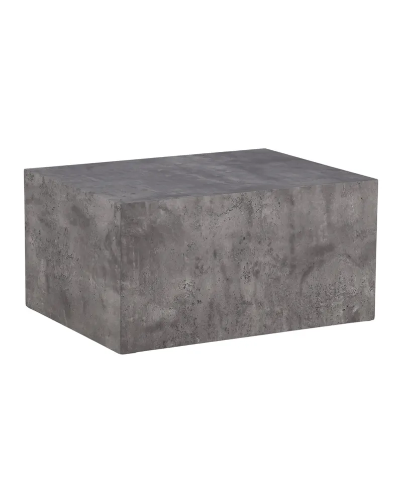York eckiger Couchtisch in Blockform in 80 × 60 cm, Dunkelgrau, Ansicht 2