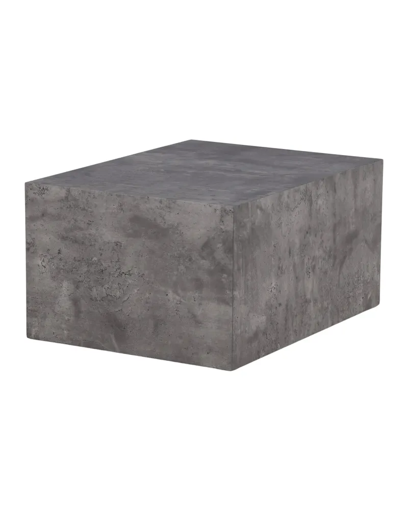 York eckiger Couchtisch in Blockform in 80 × 60 cm, Dunkelgrau, Ansicht 3