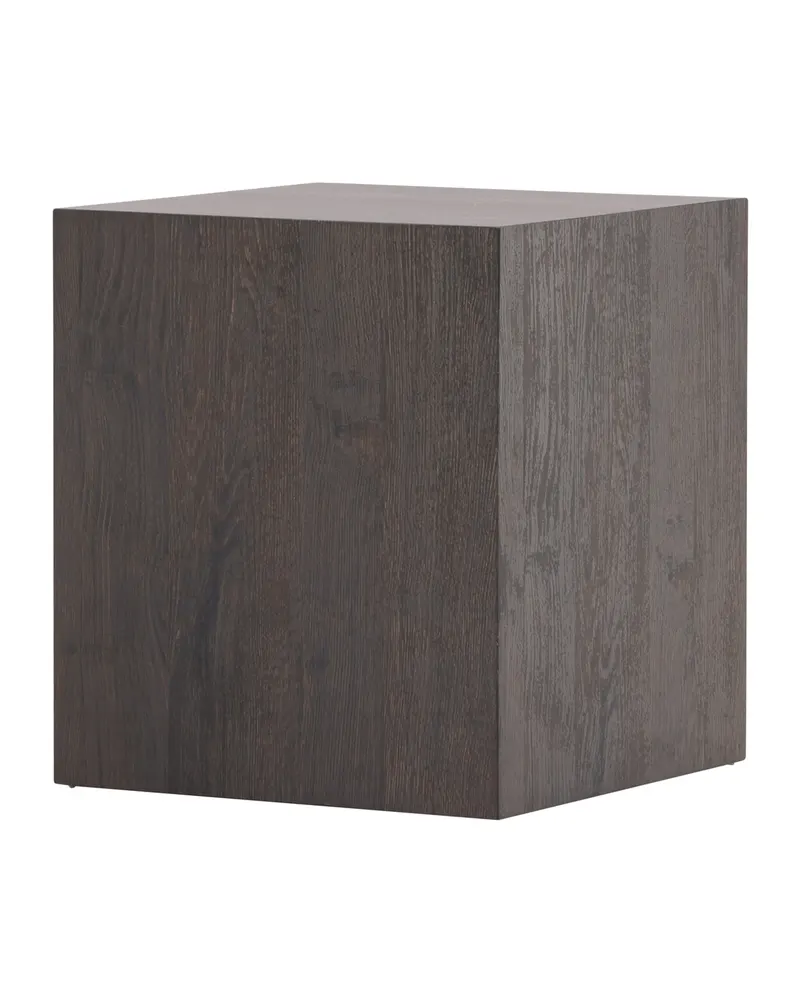 York eckiger Couchtisch in Blockform in 40 × 40 cm, Mokka, Ansicht 1