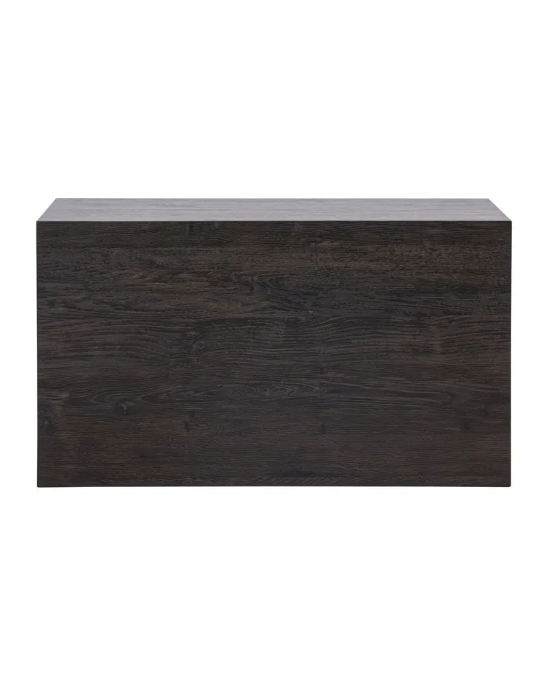 York eckiger Couchtisch in Blockform in 80 × 60 cm, Mokka, Ansicht 1