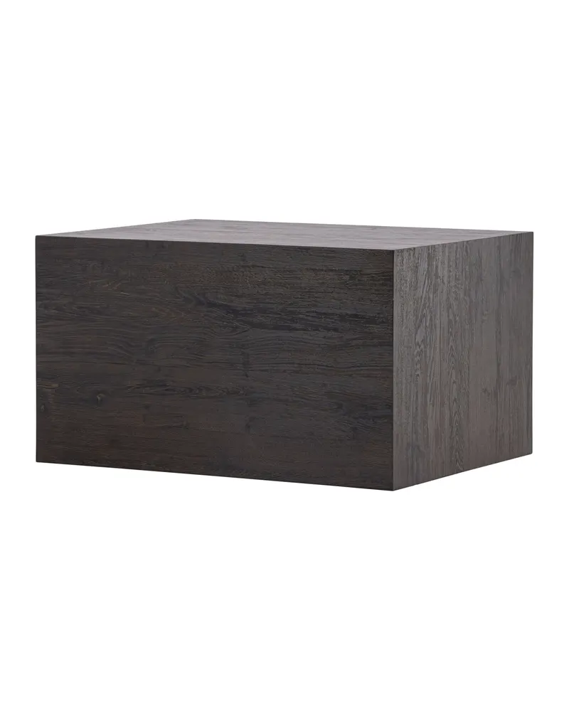 York eckiger Couchtisch in Blockform in 80 × 60 cm, Mokka, Ansicht 2