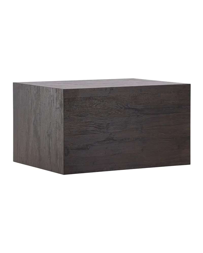 York eckiger Couchtisch in Blockform in 80 × 60 cm, Mokka, Ansicht 3