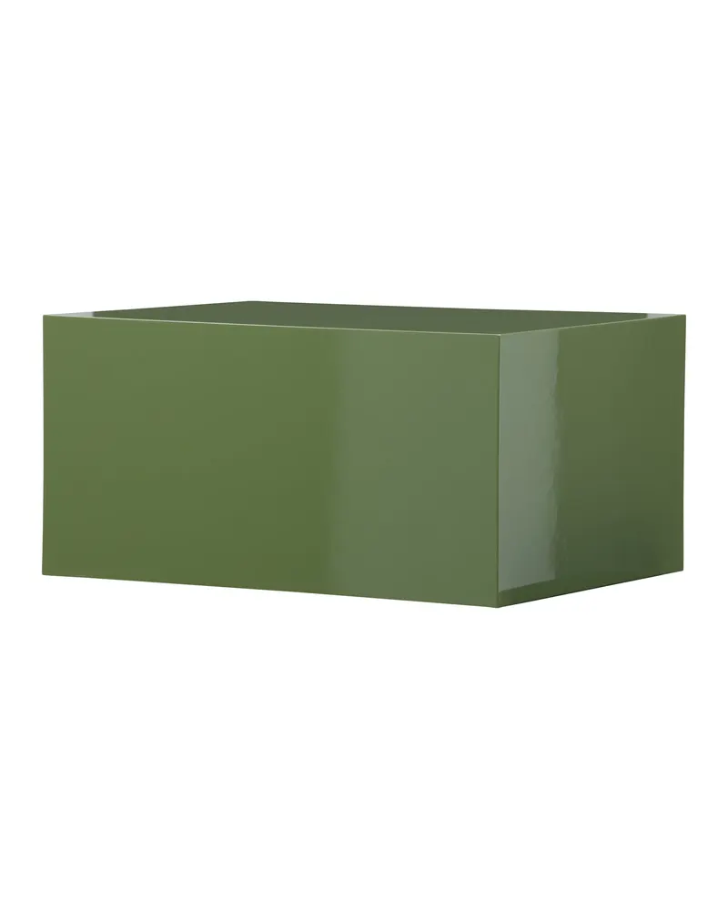York eckiger Couchtisch in Blockform in 80 × 60 cm, Dunkelgrün, Ansicht 2