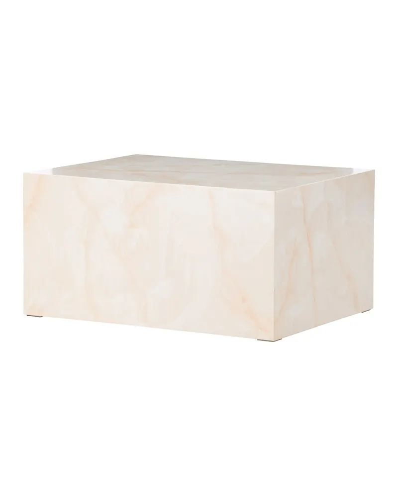 York eckiger Couchtisch in Blockform in 80 × 60 cm, Hellgelb, Ansicht 1