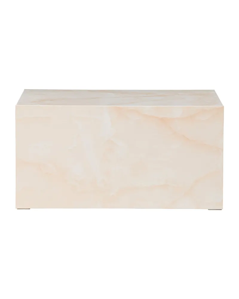 York eckiger Couchtisch in Blockform in 80 × 60 cm, Hellgelb, Ansicht 7