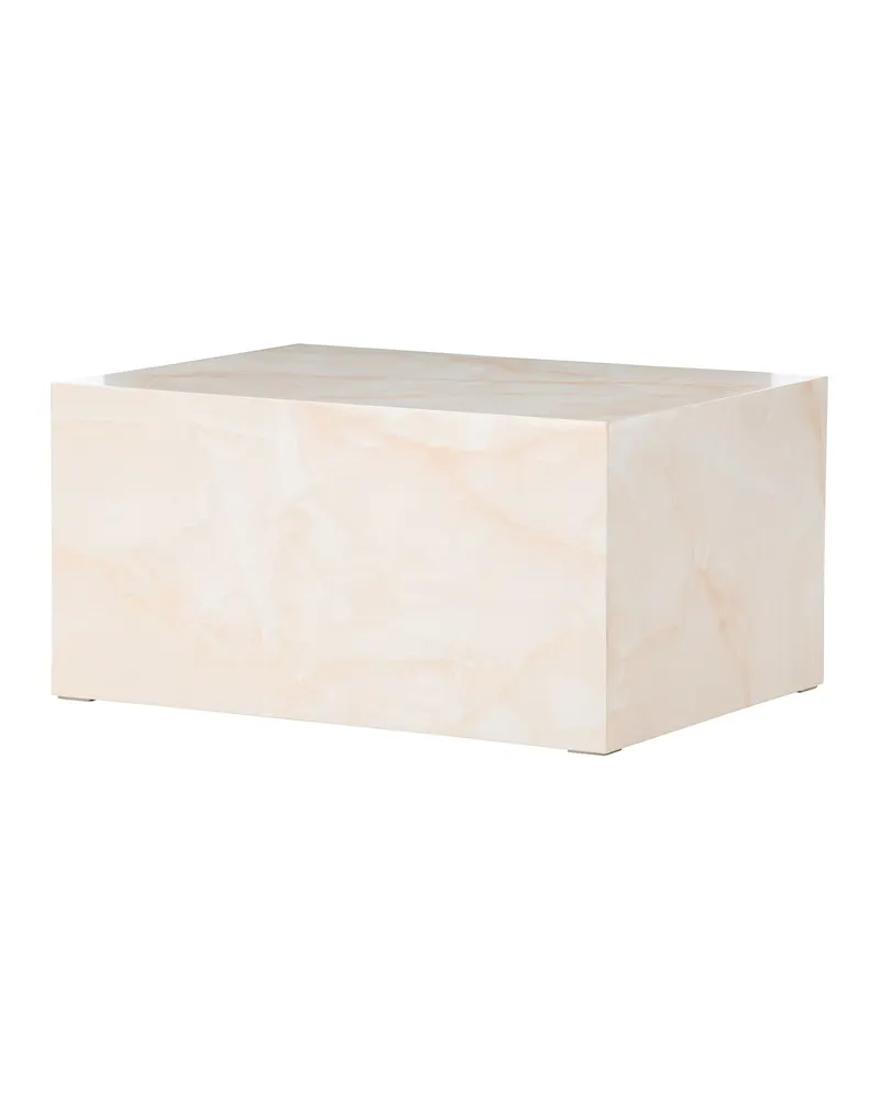 York eckiger Couchtisch in Blockform in 80 × 60 cm, Hellgelb, Ansicht 8