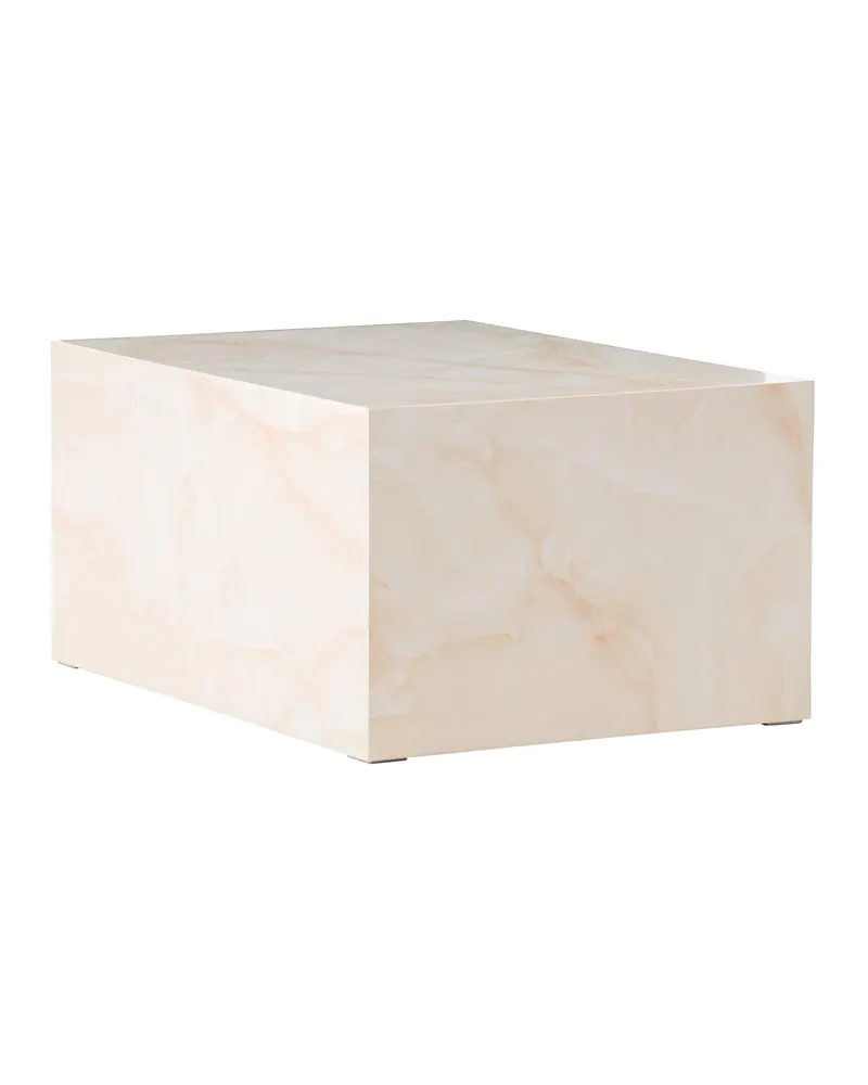 York eckiger Couchtisch in Blockform in 80 × 60 cm, Hellgelb, Ansicht 9