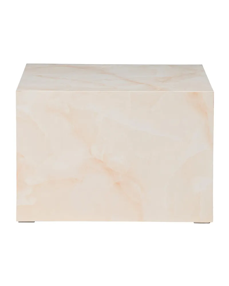 York eckiger Couchtisch in Blockform in 80 × 60 cm, Hellgelb, Ansicht 10