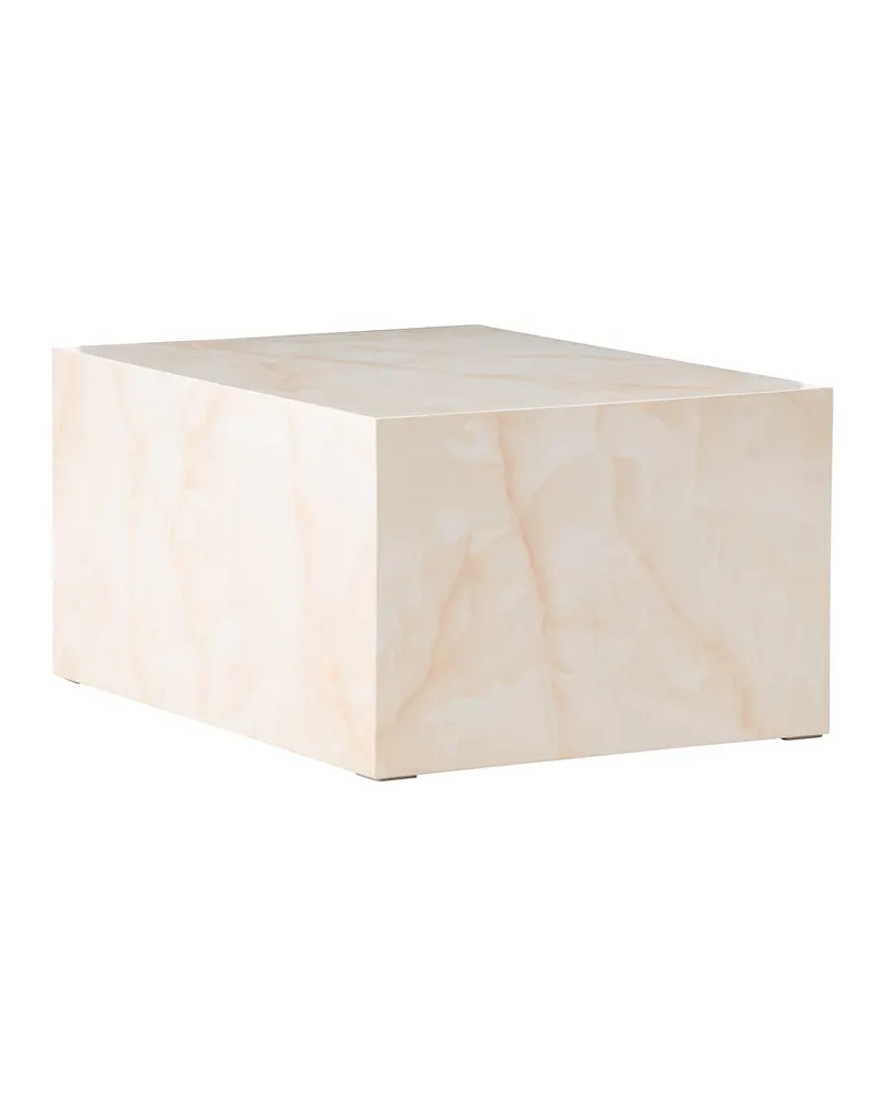 York eckiger Couchtisch in Blockform in 80 × 60 cm, Hellgelb, Ansicht 2