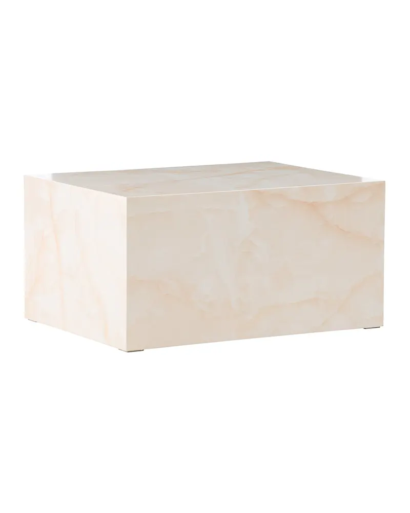 York eckiger Couchtisch in Blockform in 80 × 60 cm, Hellgelb, Ansicht 4