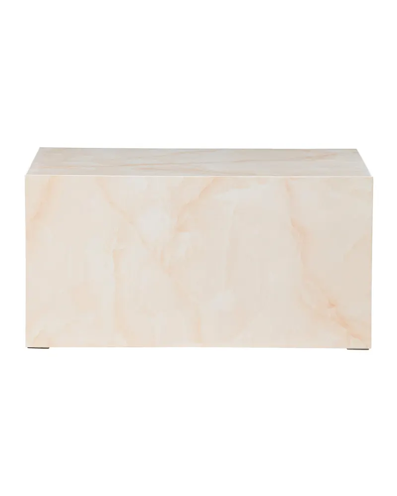 York eckiger Couchtisch in Blockform in 80 × 60 cm, Hellgelb, Ansicht 5