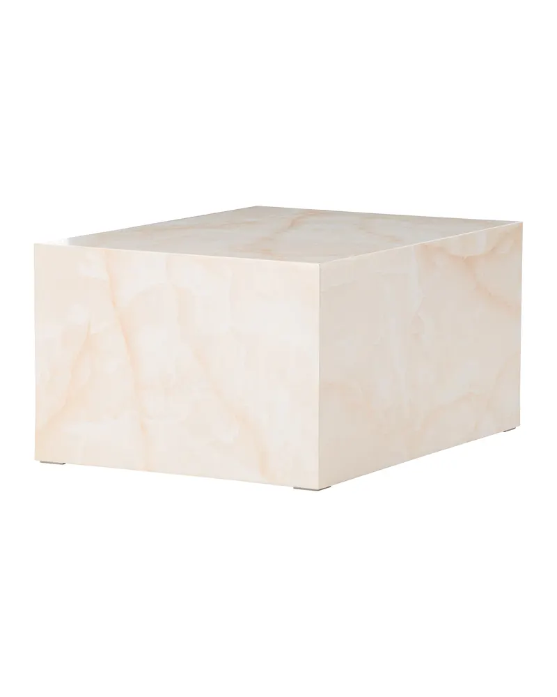 York eckiger Couchtisch in Blockform in 80 × 60 cm, Hellgelb, Ansicht 6