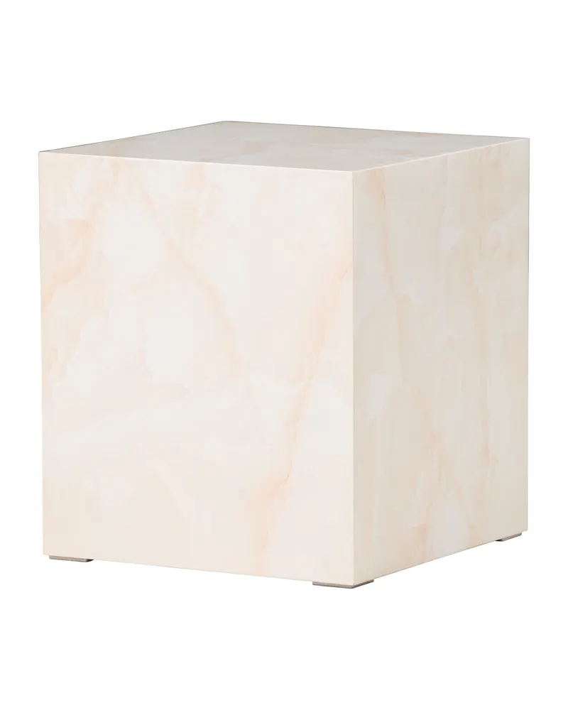 York eckiger Couchtisch in Blockform in 40 × 40 cm, Hellgelb, Ansicht 1