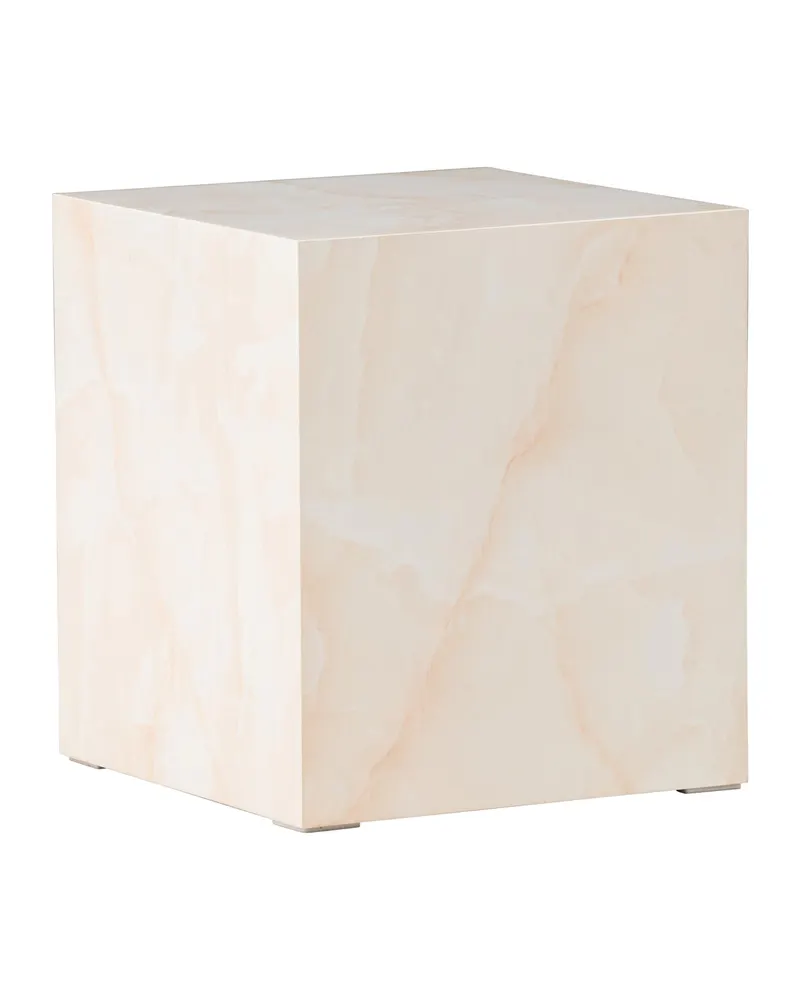 York eckiger Couchtisch in Blockform in 40 × 40 cm, Hellgelb, Ansicht 6