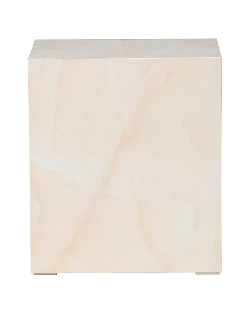 York eckiger Couchtisch in Blockform in 40 × 40 cm, Hellgelb, Ansicht 7