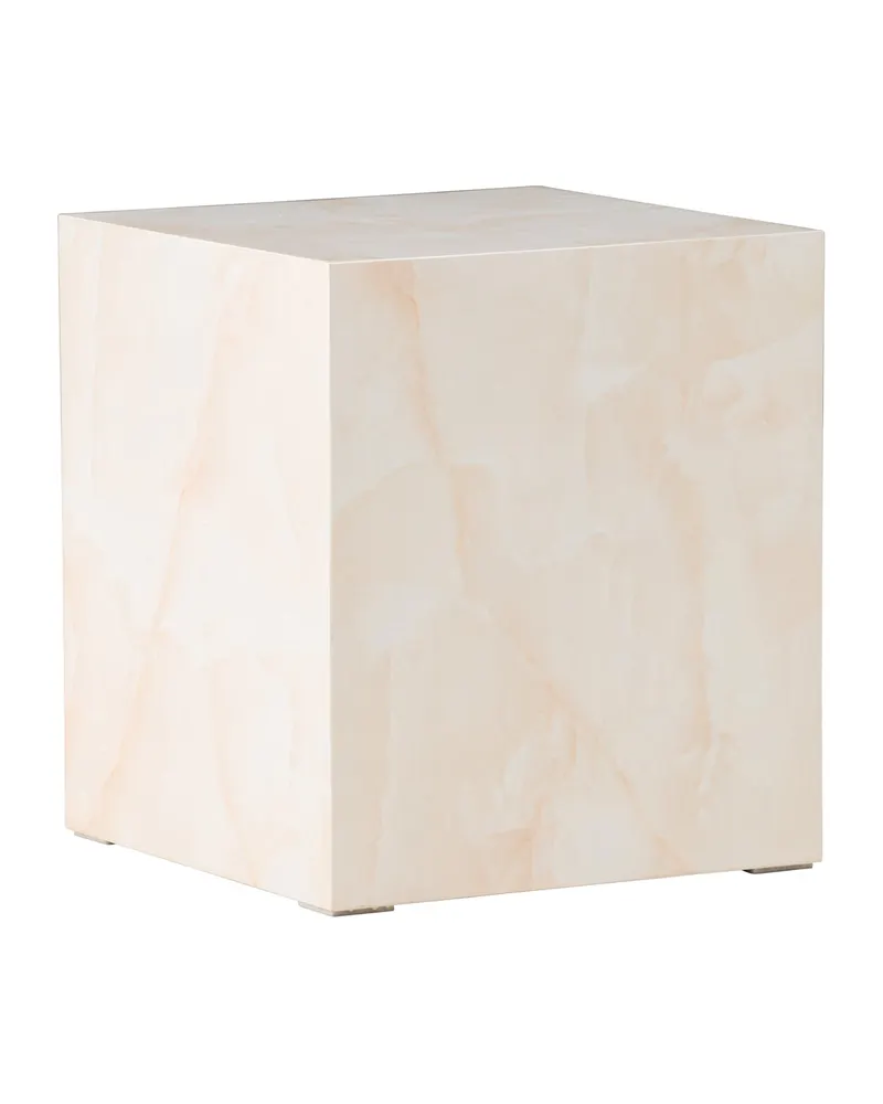 York eckiger Couchtisch in Blockform in 40 × 40 cm, Hellgelb, Ansicht 9