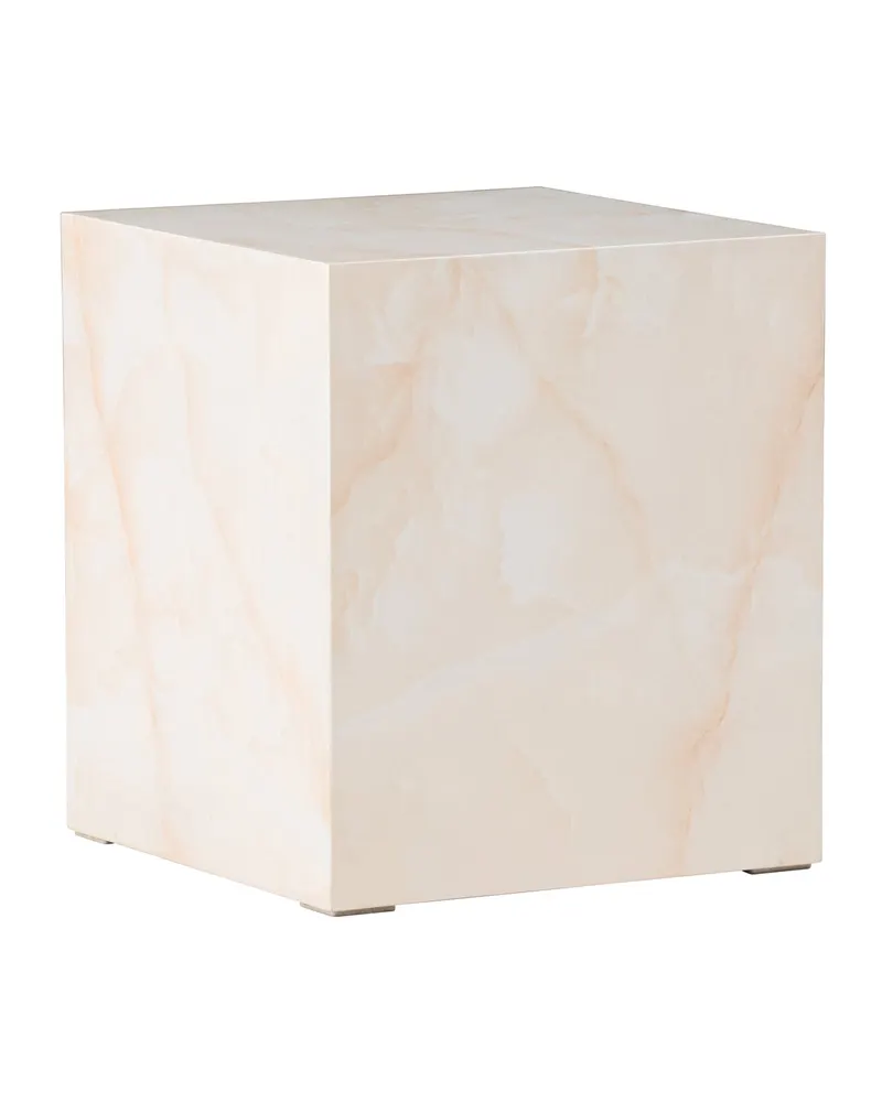York eckiger Couchtisch in Blockform in 40 × 40 cm, Hellgelb, Ansicht 12
