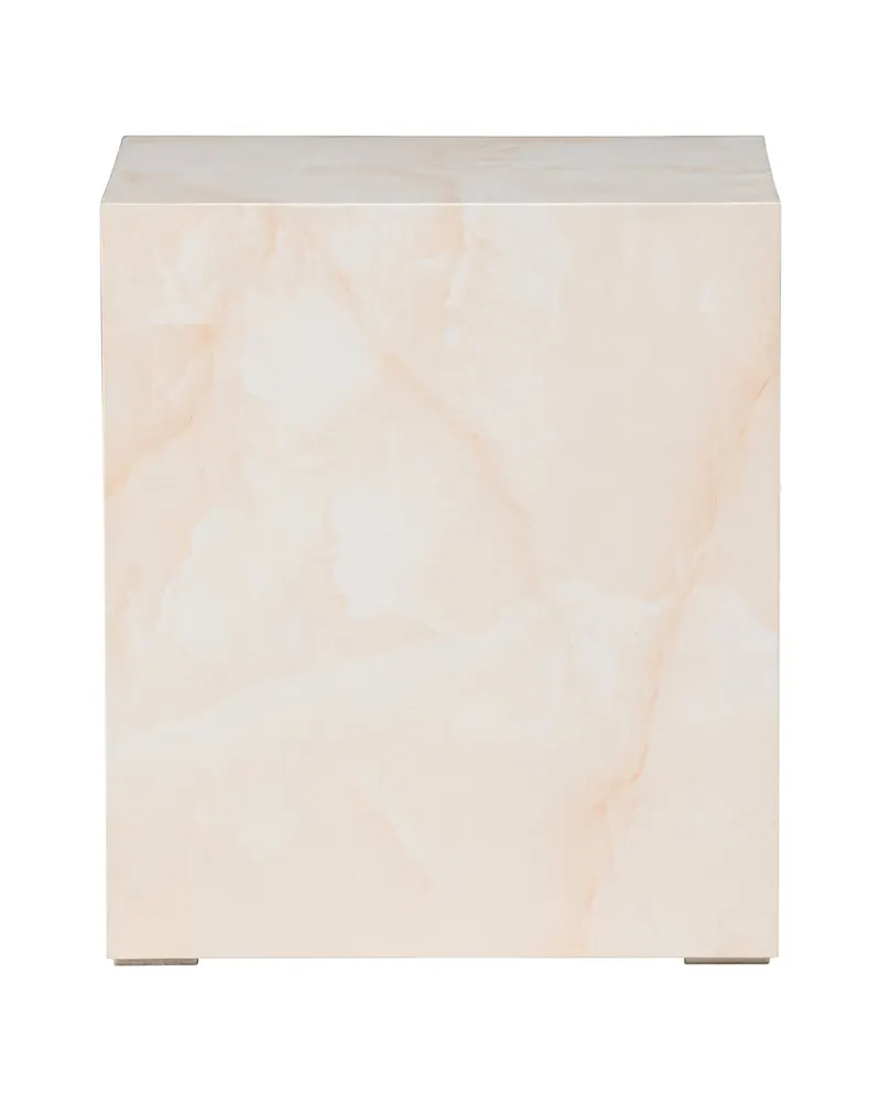 York eckiger Couchtisch in Blockform in 40 × 40 cm, Hellgelb, Ansicht 2