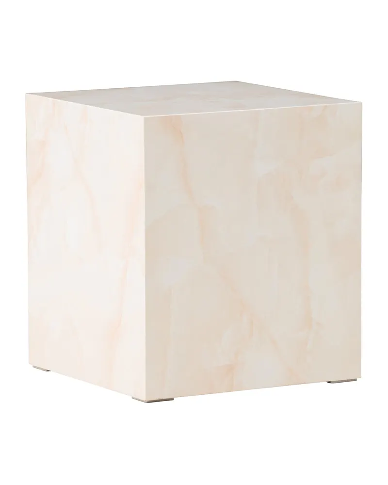 York eckiger Couchtisch in Blockform in 40 × 40 cm, Hellgelb, Ansicht 3