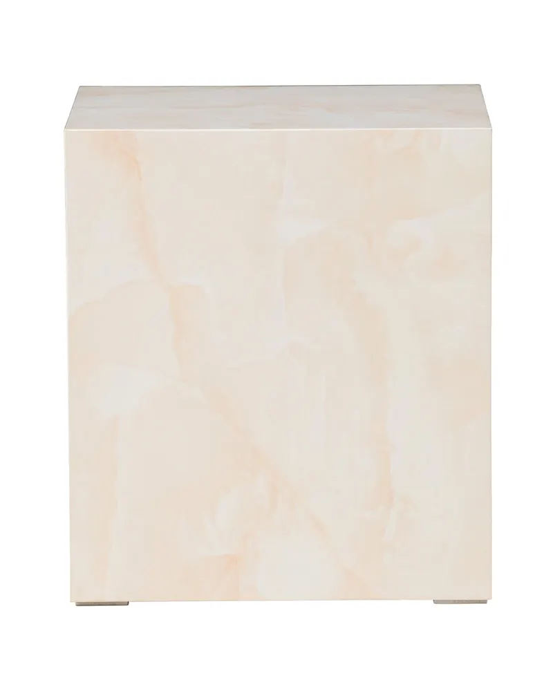 York eckiger Couchtisch in Blockform in 40 × 40 cm, Hellgelb, Ansicht 4
