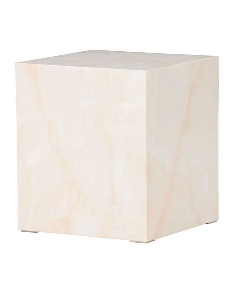 York eckiger Couchtisch in Blockform in 40 × 40 cm, Hellgelb, Ansicht 5