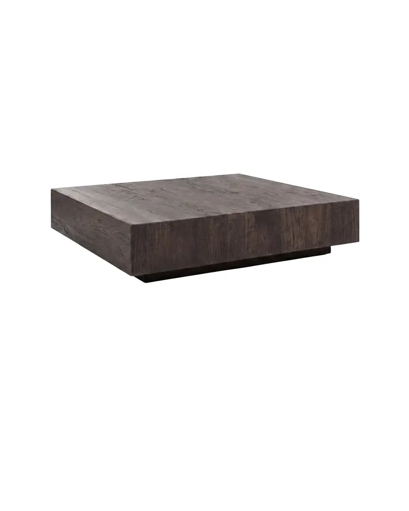 York eckiger Couchtisch in Blockform in 80 × 80 cm, Mokka, Ansicht 2