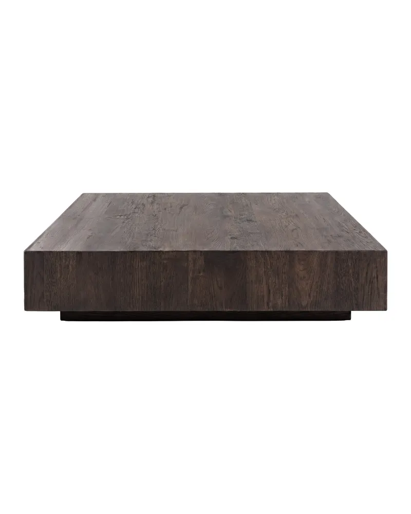 York eckiger Couchtisch in Blockform in 80 × 80 cm, Mokka, Ansicht 3
