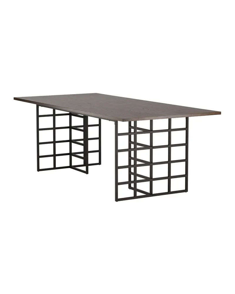 Ystad Esstisch 220 × 100 cm mit Gittergestellen, Ansicht 12
