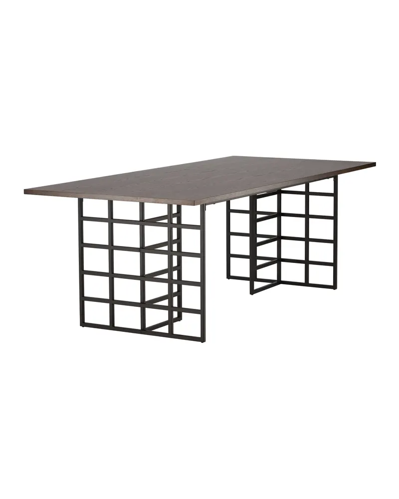 Ystad Esstisch 220 × 100 cm mit Gittergestellen, Ansicht 2