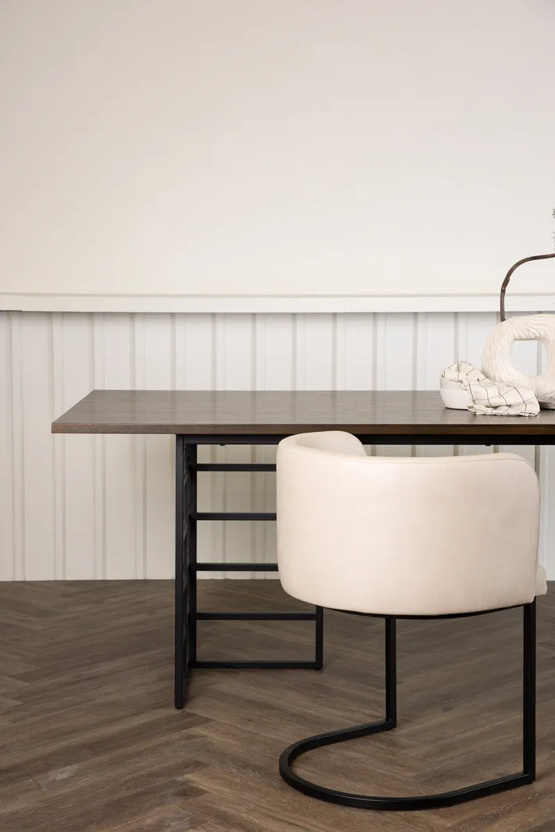 Ystad Esstisch 220 × 100 cm mit Gittergestellen, im Wohnraum, Ansicht 2